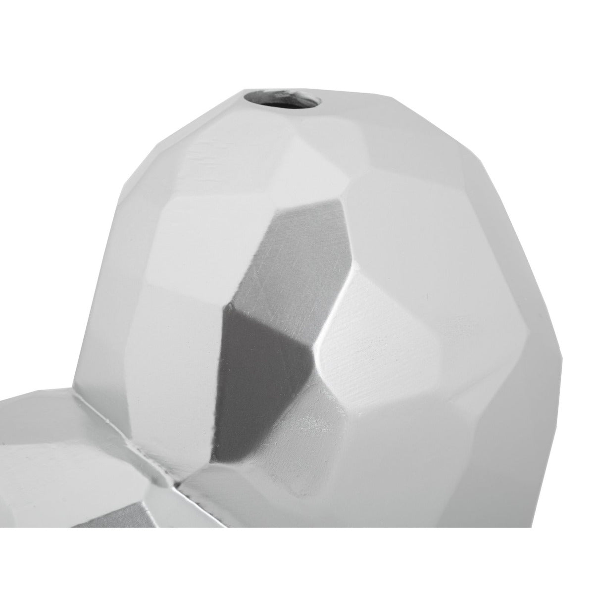 Vaso Decorativo Cuore, Argento, Poliresina, 18x19x9 cm, Seven Design