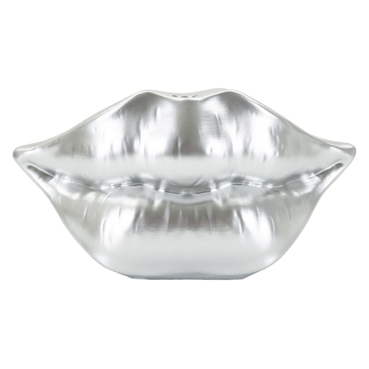 Vaso Decorativo Bocca, Argento, Poliresina, 12x23x8 cm, Seven Design