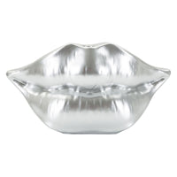 Vaso Decorativo Bocca, Argento, Poliresina, 12x23x8 cm, Seven Design
