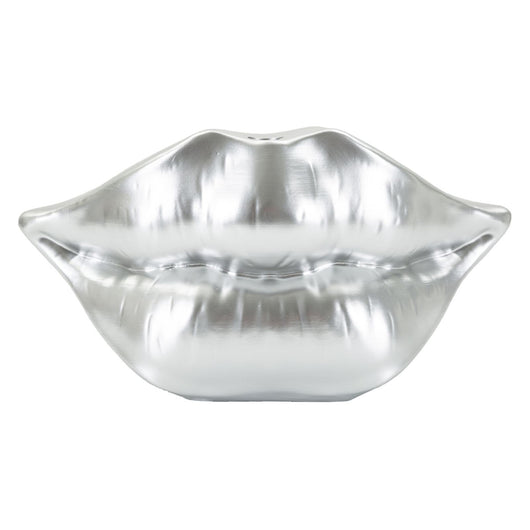 Vaso Decorativo Bocca, Argento, Poliresina, 12x23x8 cm, Seven Design