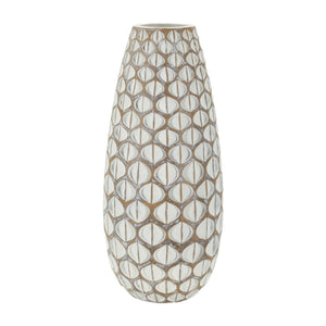 Vaso Decorativo Istanbul, Bianco, Poliresina, 45,5x20x20 cm, Seven Design