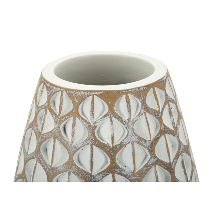 Vaso Decorativo Istanbul, Bianco, Poliresina, 45,5x20x20 cm, Seven Design