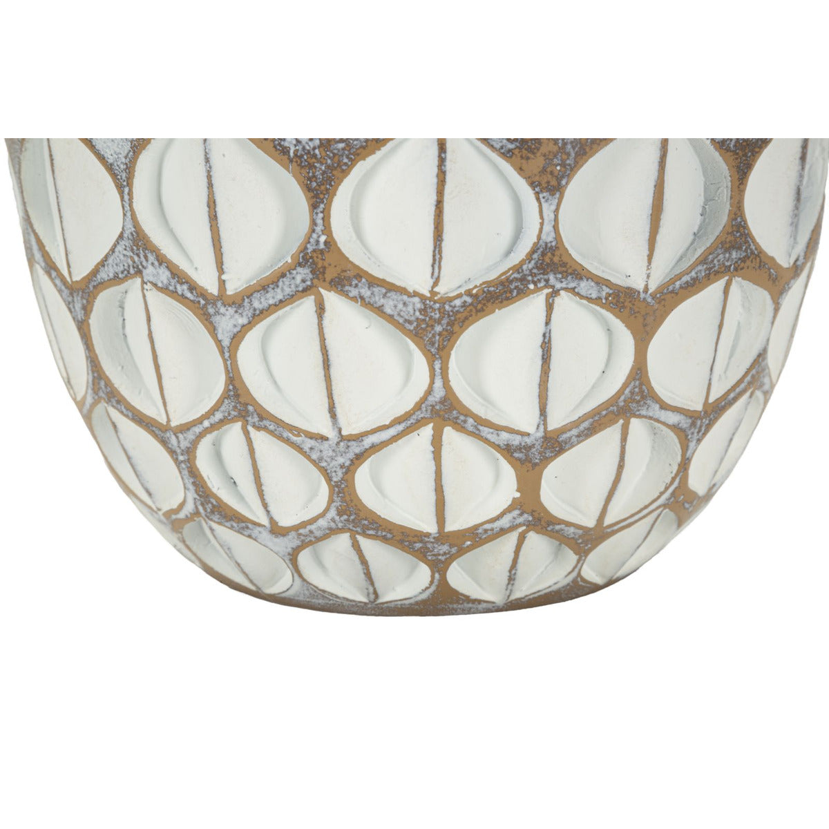 Vaso Decorativo Istanbul, Bianco, Poliresina, 45,5x20x20 cm, Seven Design