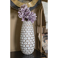 Vaso Decorativo Istanbul, Bianco, Poliresina, 45,5x20x20 cm, Seven Design