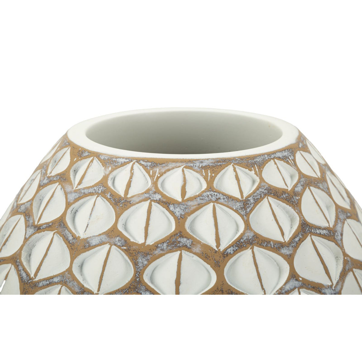 Vaso Decorativo Istanbul, Bianco, Poliresina, 27x27x27 cm, Seven Design