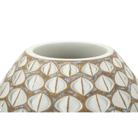 Vaso Decorativo Istanbul, Bianco, Poliresina, 27x27x27 cm, Seven Design