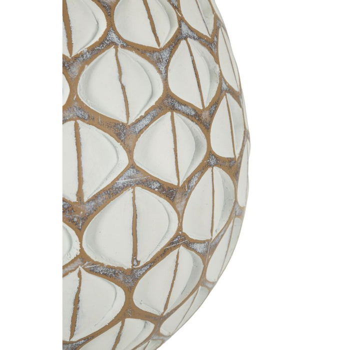 Vaso Decorativo Istanbul, Bianco, Poliresina, 27x27x27 cm, Seven Design