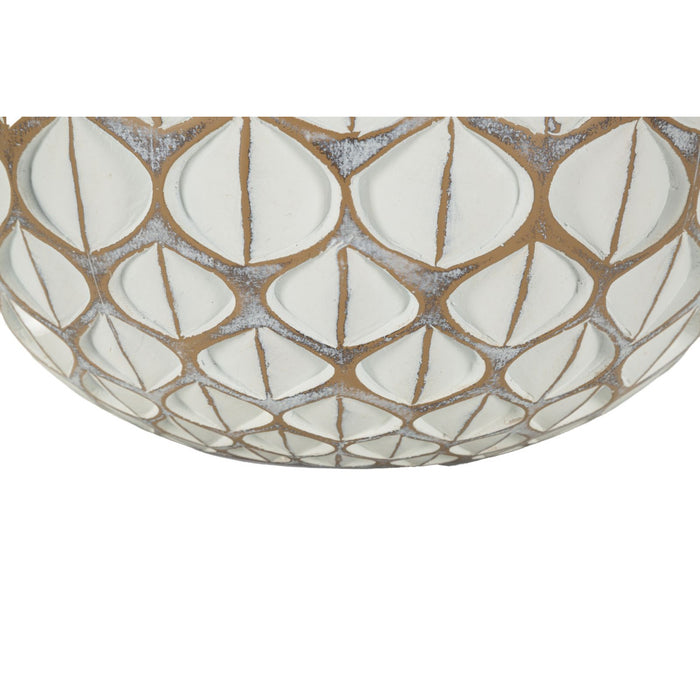 Vaso Decorativo Istanbul, Bianco, Poliresina, 27x27x27 cm, Seven Design