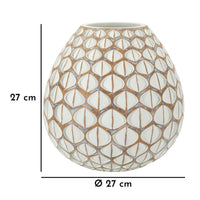 Vaso Decorativo Istanbul, Bianco, Poliresina, 27x27x27 cm, Seven Design