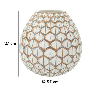 Vaso Decorativo Istanbul, Bianco, Poliresina, 27x27x27 cm, Seven Design