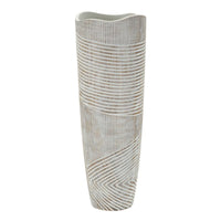 Vaso Decorativo Linee, Bianco, Poliresina, 55x19x19 cm, Seven Design