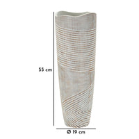 Vaso Decorativo Linee, Bianco, Poliresina, 55x19x19 cm, Seven Design