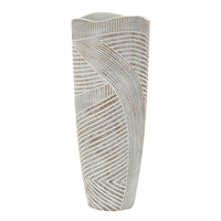 Vaso Decorativo Linee, Bianco, Poliresina, 45x18x18 cm, Seven Design