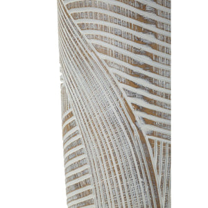 Vaso Decorativo Linee, Bianco, Poliresina, 45x18x18 cm, Seven Design