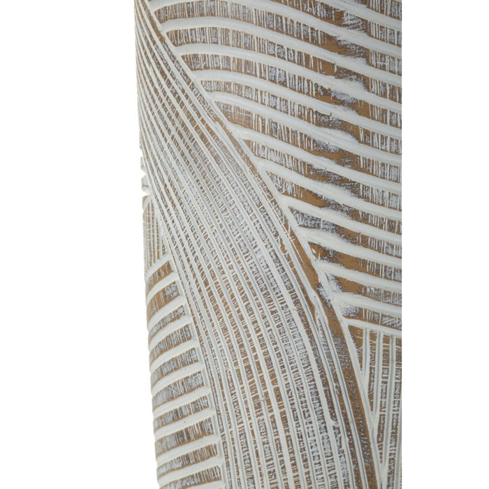 Vaso Decorativo Linee, Bianco, Poliresina, 45x18x18 cm, Seven Design