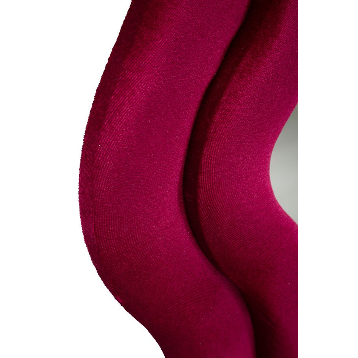 Specchio con Cornice Curve, Rosa, MDF, 160x60x6 cm, Seven Design