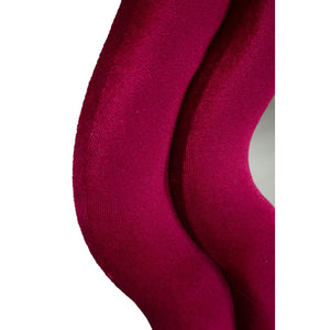 Specchio con Cornice Curve, Rosa, MDF, 160x60x6 cm, Seven Design