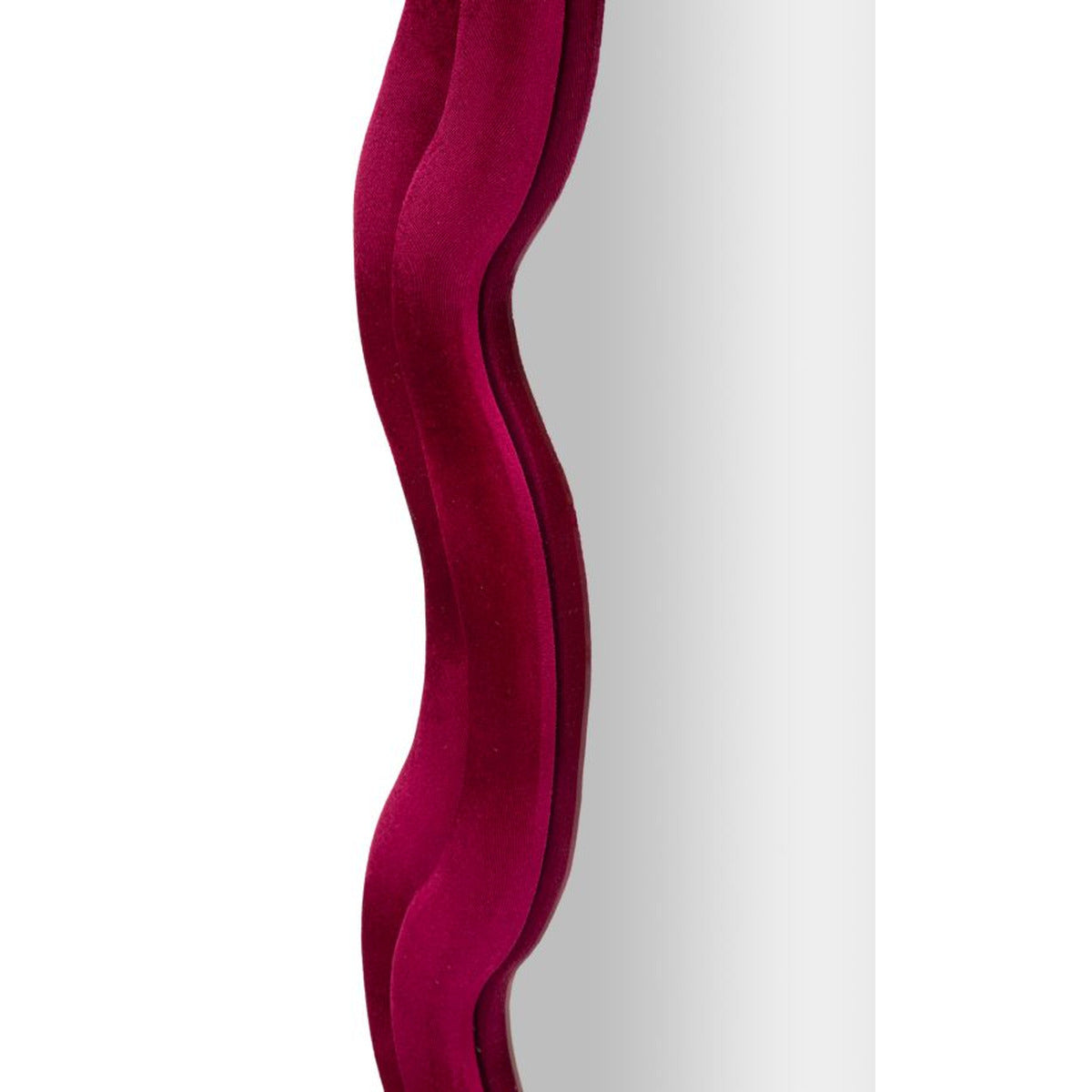 Specchio con Cornice Curve, Rosa, MDF, 160x60x6 cm, Seven Design