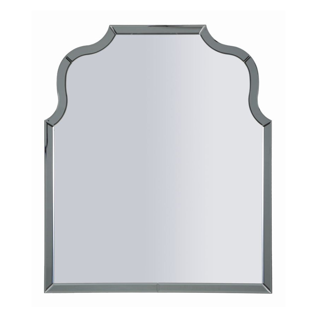 Specchio con Cornice Classico, Grigio, MDF, 100x85x1 cm, Seven Design