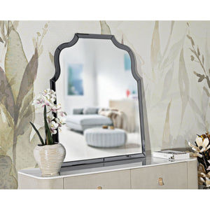 Specchio con Cornice Classico, Grigio, MDF, 100x85x1 cm, Seven Design