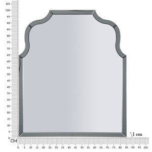 Specchio con Cornice Classico, Grigio, MDF, 100x85x1 cm, Seven Design