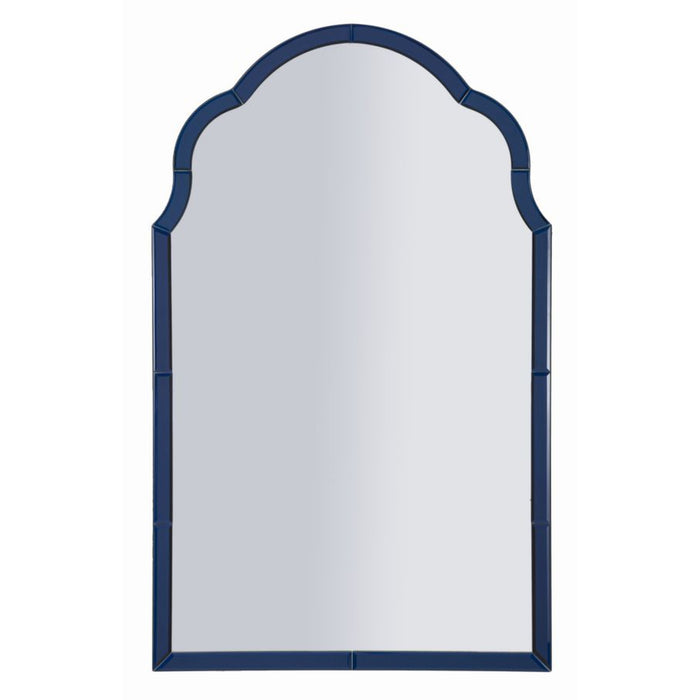 Specchio con Cornice Classico 3, Blu, MDF, 100x62x1 cm, Seven Design