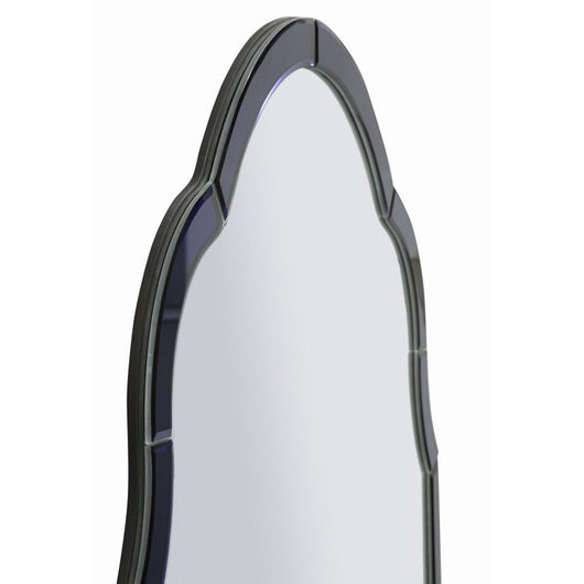 Specchio con Cornice Classico 3, Blu, MDF, 100x62x1 cm, Seven Design