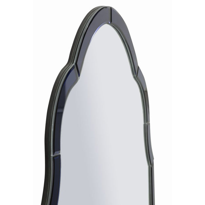 Specchio con Cornice Classico 3, Blu, MDF, 100x62x1 cm, Seven Design