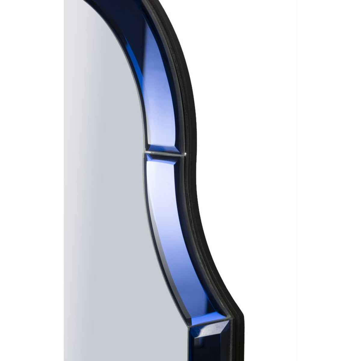 Specchio con Cornice Classico 3, Blu, MDF, 100x62x1 cm, Seven Design