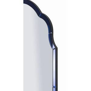 Specchio con Cornice Classico 3, Blu, MDF, 100x62x1 cm, Seven Design