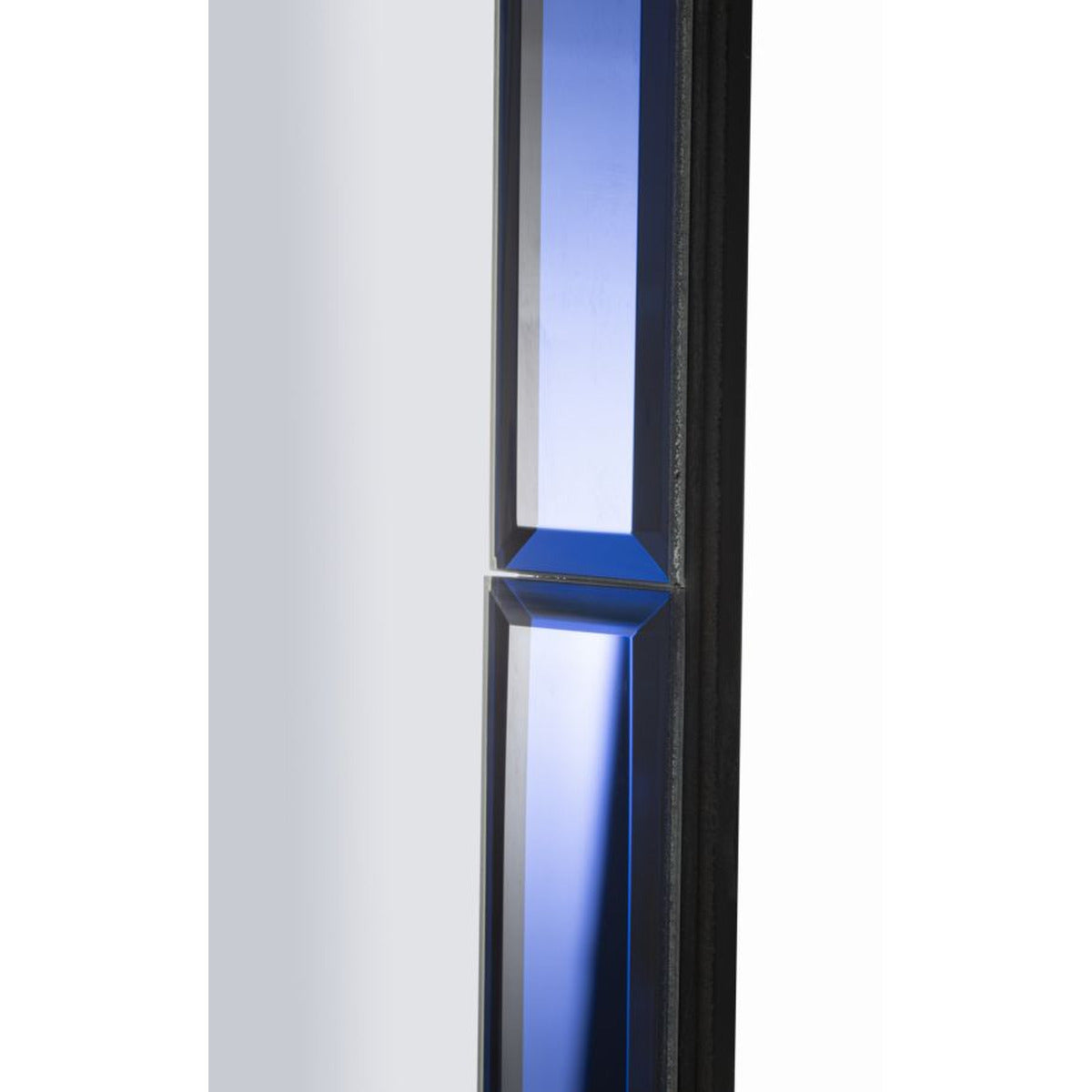 Specchio con Cornice Classico 3, Blu, MDF, 100x62x1 cm, Seven Design