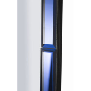 Specchio con Cornice Classico 3, Blu, MDF, 100x62x1 cm, Seven Design