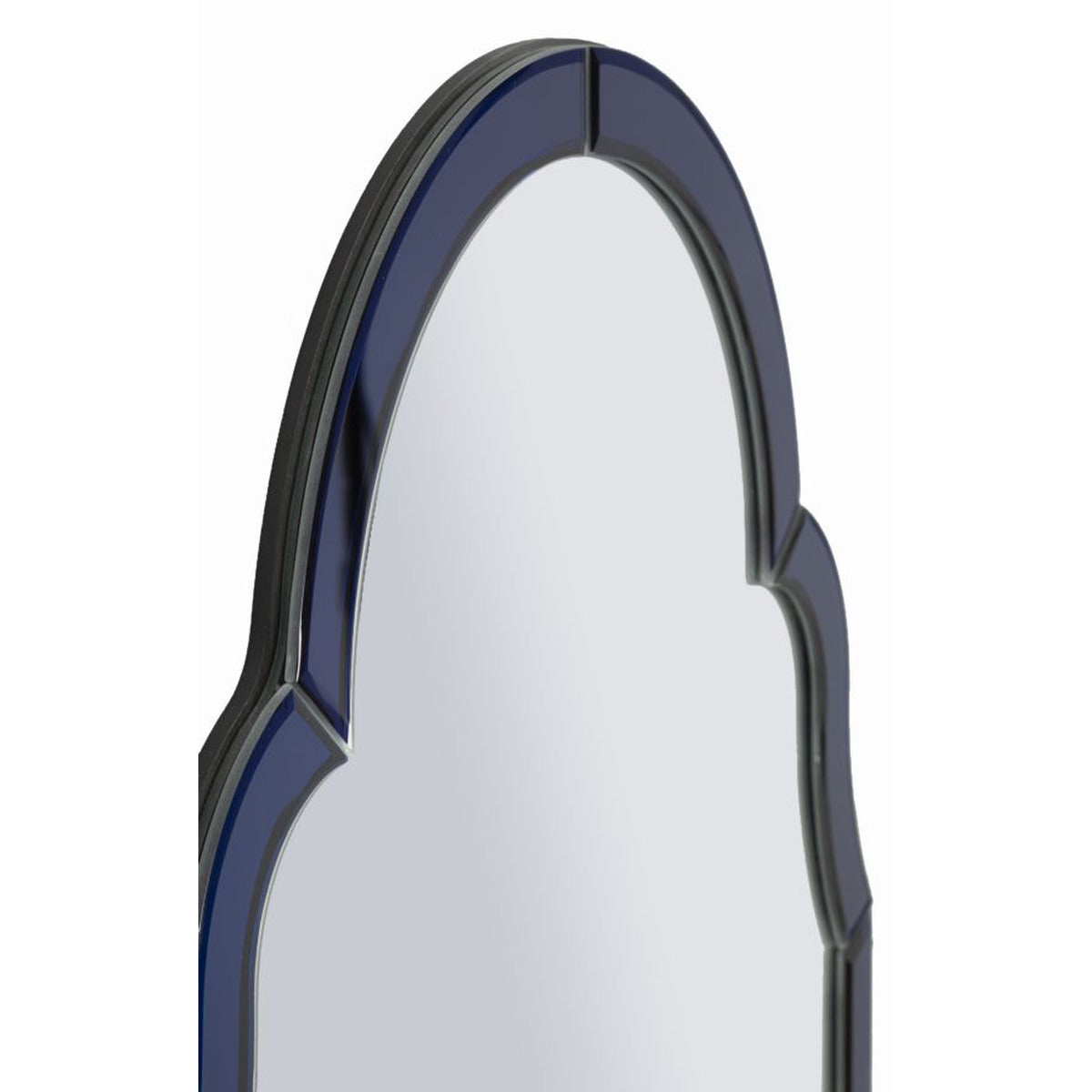 Specchio con Cornice Classico 4, Blu, MDF, 80x47x1 cm, Seven Design