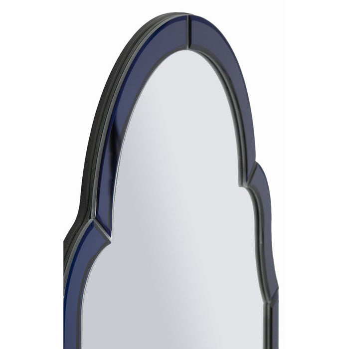 Specchio con Cornice Classico 4, Blu, MDF, 80x47x1 cm, Seven Design