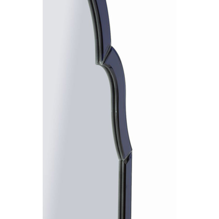 Specchio con Cornice Classico 4, Blu, MDF, 80x47x1 cm, Seven Design