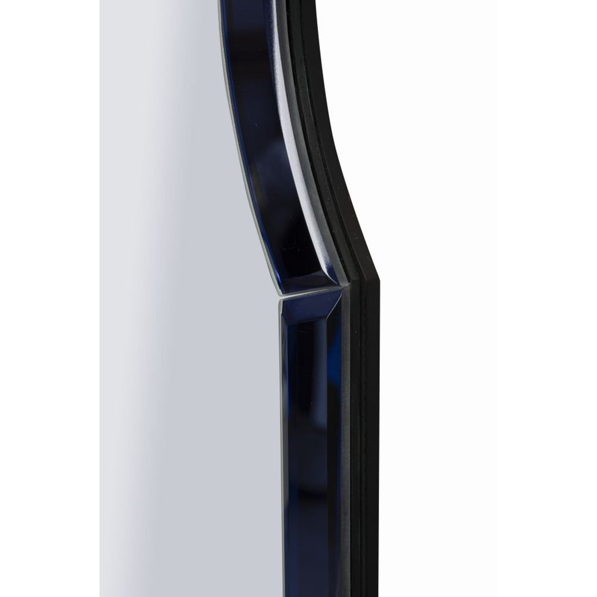 Specchio con Cornice Classico 4, Blu, MDF, 80x47x1 cm, Seven Design