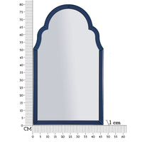 Specchio con Cornice Classico 4, Blu, MDF, 80x47x1 cm, Seven Design