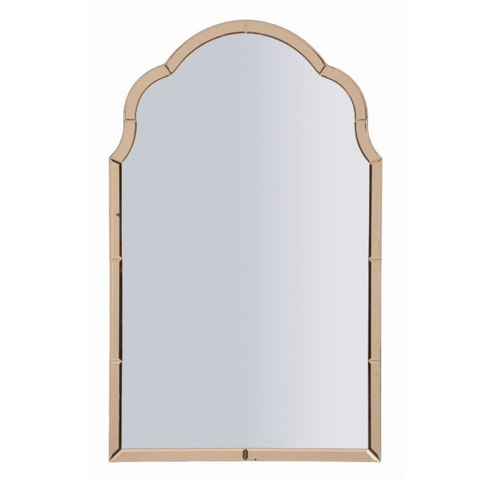 Specchio con Cornice Classico 6, Rosa, MDF, 100x62x1 cm, Seven Design
