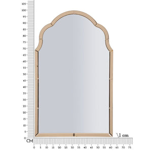 Specchio con Cornice Classico 6, Rosa, MDF, 100x62x1 cm, Seven Design