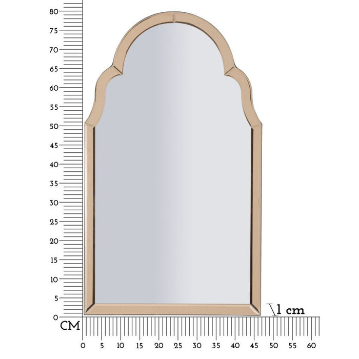 Specchio con Cornice Classico 7, Rosa, MDF, 80x47x1 cm, Seven Design