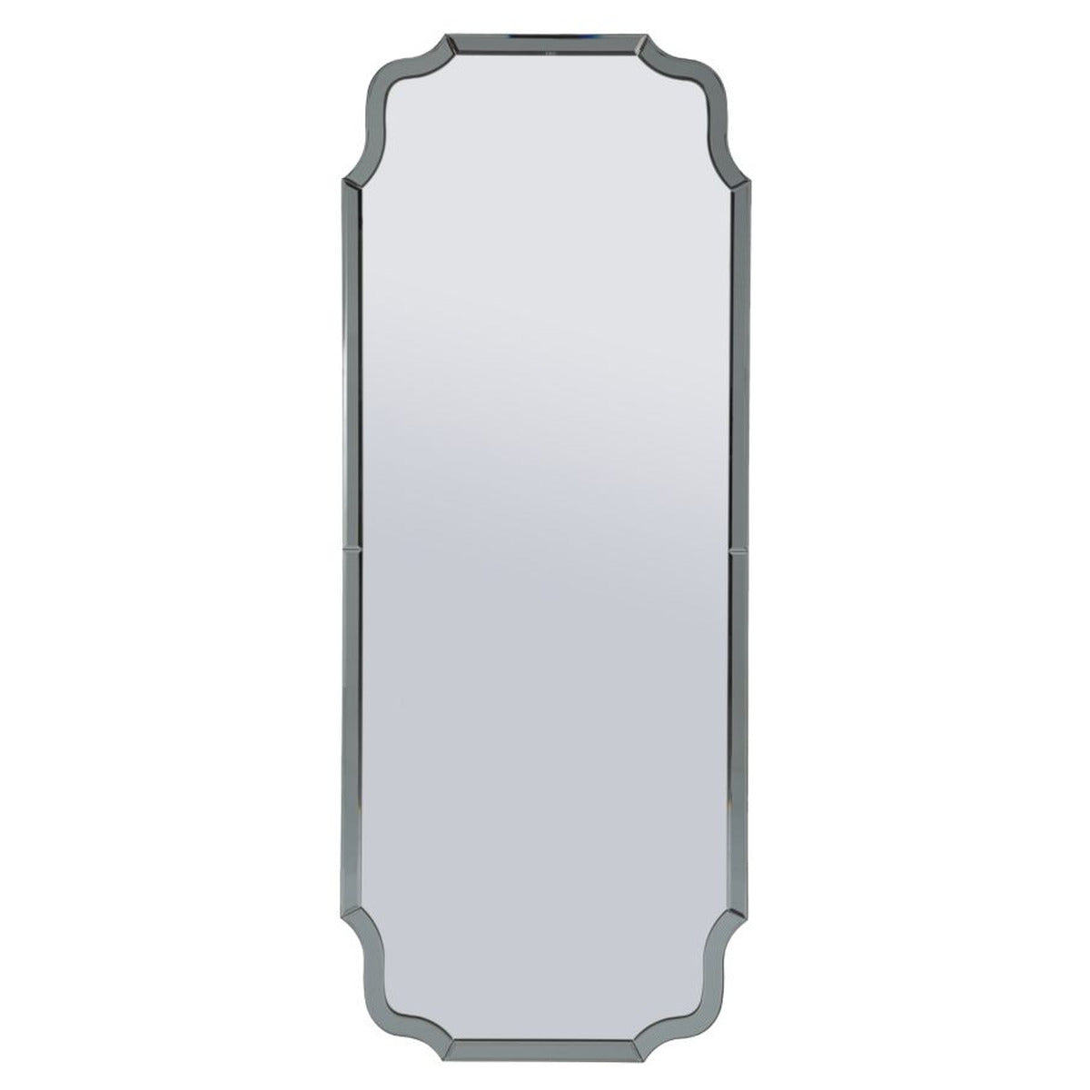 Specchio con Cornice Classico 8, Grigio, MDF, 150x60x2 cm, Seven Design