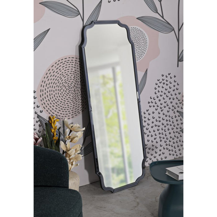 Specchio con Cornice Classico 8, Grigio, MDF, 150x60x2 cm, Seven Design