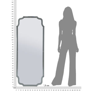 Specchio con Cornice Classico 8, Grigio, MDF, 150x60x2 cm, Seven Design