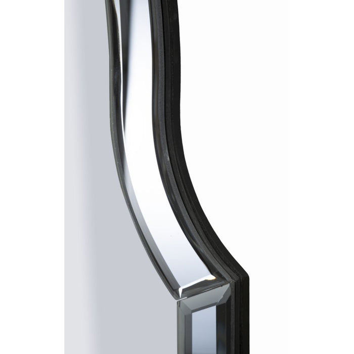 Specchio con Cornice Classico 9, Grigio, MDF, 90x60x1 cm, Seven Design