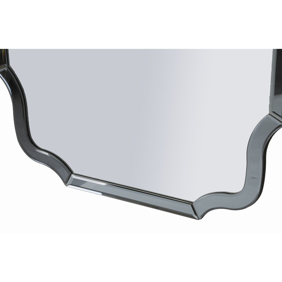 Specchio con Cornice Classico 9, Grigio, MDF, 90x60x1 cm, Seven Design