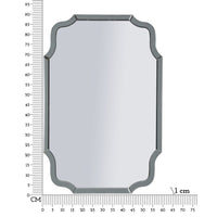 Specchio con Cornice Classico 9, Grigio, MDF, 90x60x1 cm, Seven Design
