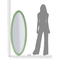 Specchio con Cornice MF696, Verde, MDF, 150x55x2 cm, Seven Design