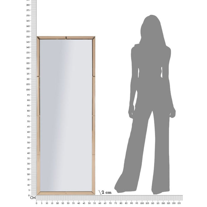 Specchio con Cornice MF700, Rosa, MDF, 150x55x2 cm, Seven Design