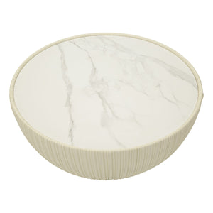 Tavolino MF701, Beige, Ceramica, 38x71x71 cm, Seven Design