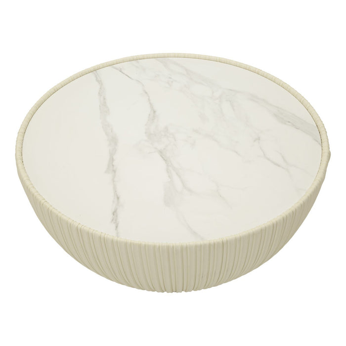 Tavolino MF701, Beige, Ceramica, 38x71x71 cm, Seven Design